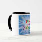 Happy Birthday Celebration Tasse (Vorderseite Links)