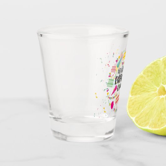 Happy Birthday Celebrations Shot Glass Schnapsglas (Links)