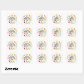 Happy Birthday Celebrations Square Sticker (Blatt)