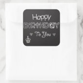 Happy Birthday Chalkboard Sticker (Tasche)