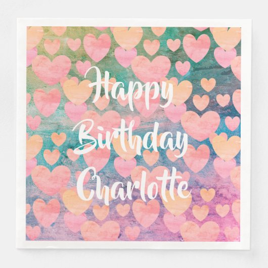 Happy Birthday #Charlotte Party Servietten von DAL (Vorderseite)