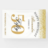 Happy Birthday Cheers To 50 Years Celebration Banner (Horizontal)