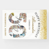 Happy Birthday Cheers To 50 Years Photo Collage Banner (Horizontal)