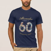 Happy Birthday Cheers To 60 Years Photo Collage T-Shirt (Vorderseite)