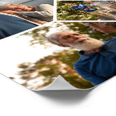 Happy Birthday Cheers To 70 Years Photo Collage Poster (Ecke)