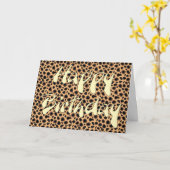 Happy Birthday - Cheetah Skin Karte (Gelbe Blume)