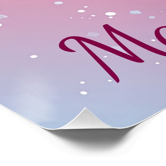 Happy Birthday Cherry Ice-Creme Kawaii Cartoon Poster (Ecke)