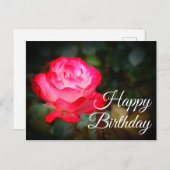 Happy Birthday Cherry Parfait Rose #3 Postkarte (Vorne/Hinten)