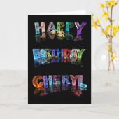 Happy Birthday Cheryl Card Karte (Gelbe Blume)