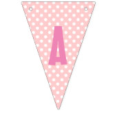 Happy Birthday Chic Lila Irises Polka Dots Wimpelkette (Dritte Fahne)