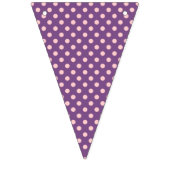 Happy Birthday Chic Lila Irises Polka Dots Wimpelkette (Erste Fahne)