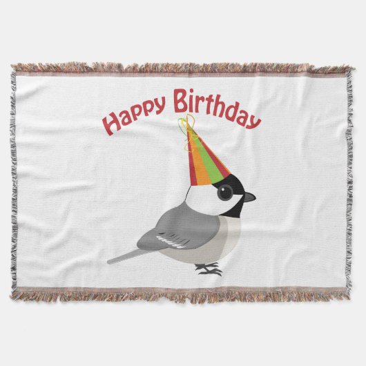Happy Birthday Chickadee Decke (Vorderseite)