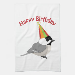 Happy Birthday Chickadee Geschirrtuch