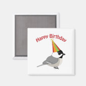Happy Birthday Chickadee Magnet (Vorderseite/Rückseite)