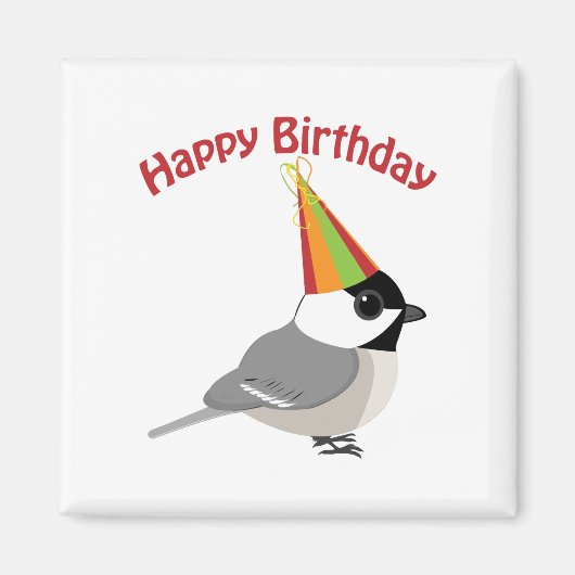 Happy Birthday Chickadee Magnet (Vorne)