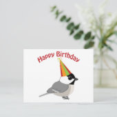 Happy Birthday Chickadee Postkarte (Stehend Vorderseite)