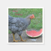 Happy Birthday Chicken Lieben Watermelon Serviette (Vorderseite)