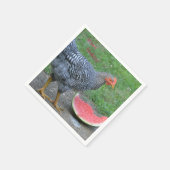 Happy Birthday Chicken Lieben Watermelon Serviette (Ecke)