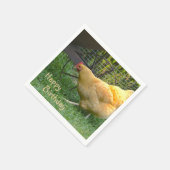 Happy Birthday Chicken Napkin Serviette (Ecke)