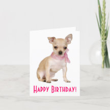 Happy Birthday Chihuahua Puppy Dog Grußkarte