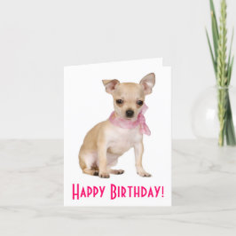 Happy Birthday Chihuahua Puppy Dog Grußkarte Karte