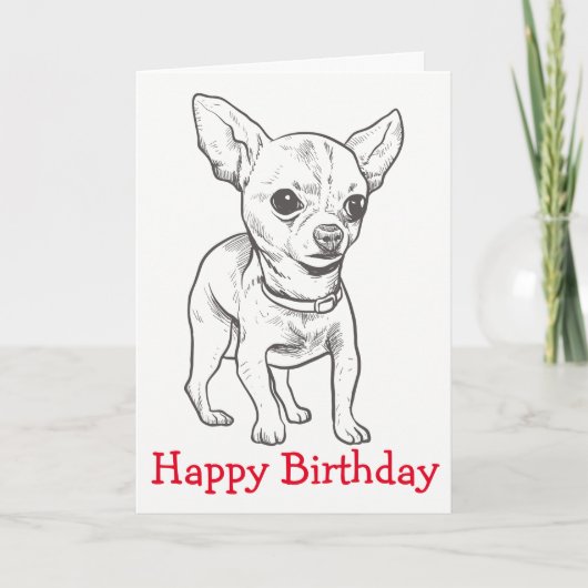 Happy Birthday Chihuahua Puppy Dog Mom Puppies Karte (Vorderseite)