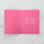 Happy Birthday Chihuahua Puppy Pink Grußkarte Karte (Innenseite)