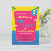 Happy Birthday Child Kids Girl Boy Age Personalize Einladung (Stehend Vorderseite)