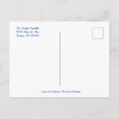 Happy Birthday Child Kids Girl Boy Age Personalize Einladungspostkarte (Rückseite)