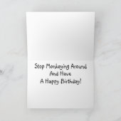 Happy Birthday Chimp Dankeskarte (Innenseite)