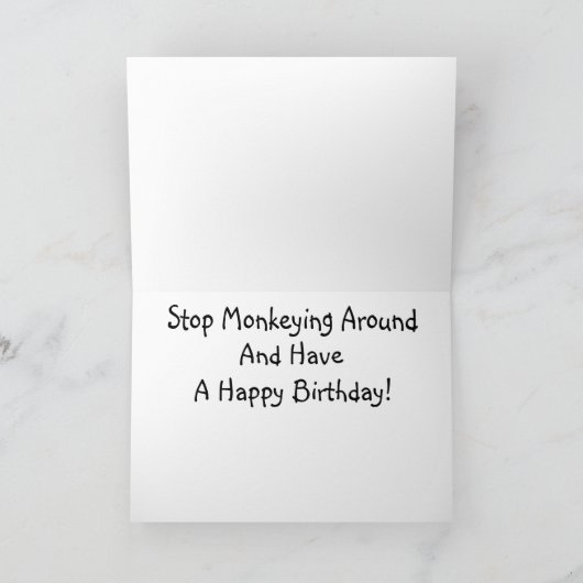 Happy Birthday Chimp Dankeskarte (Innenseite)