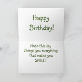 Happy Birthday Chimp Karte (Innenseite)