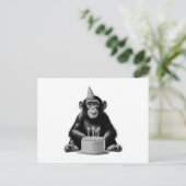 Happy Birthday Chimpanzee Postkarte (Stehend Vorderseite)