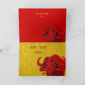 Happy Birthday Chinese Ox Karte (Innenseite)