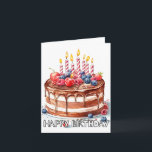 Happy Birthday Chocolate Cake Art Karte<br><div class="desc">Diese super phantastische Geburtstagskarte zeigt Ihnen einen leckeren Geburtstagskuchen mit viel Vereisung. Bitte passen Sie diese Karte mit Ihrem Text an,  um sie einzigartig und einzigartig zu machen.</div>