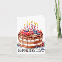 Happy Birthday Chocolate Cake Art