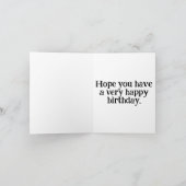 Happy Birthday Chocolate Cake Design Karte (Innenseite)