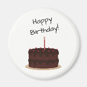 Happy Birthday Chocolate Cake Magnet (Vorne)