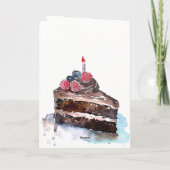 Happy Birthday Chocolate Cake mit Candle Karte (Rückseite)
