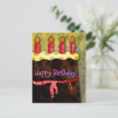 Happy Birthday Chocolate Cake | Postkarte (Stehend Vorderseite)