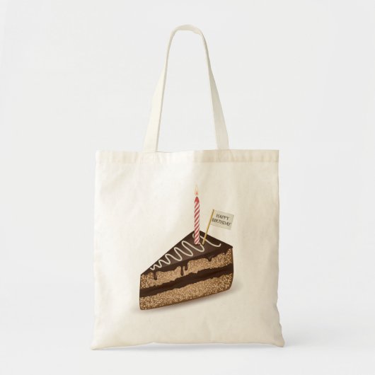 Happy Birthday Chocolate Cake Tote Bag Tragetasche (Vorne)