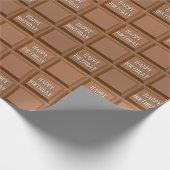 Happy Birthday Chocolate Candy Bar Geschenkpapier (Ecke)