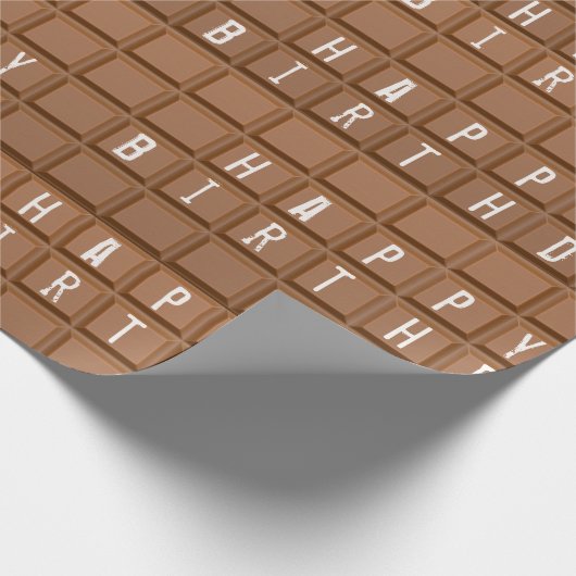 Happy Birthday Chocolate Candy Bar Geschenkpapier (Ecke)