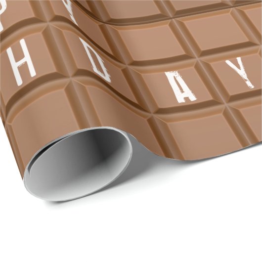 Happy Birthday Chocolate Candy Bar Geschenkpapier (Rolleneckpunkt)