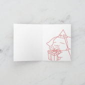 Happy Birthday Chomochi Bunny Karte (Innenseite)