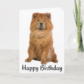 Happy Birthday Chow Chow Puppy Dog Karte (Vorderseite)