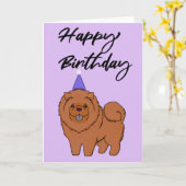 Happy Birthday Chow Karte (Gelbe Blume)