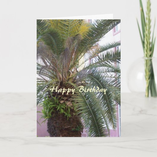 Happy Birthday Christlich Card Palm 2 Karte (Vorderseite)
