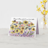 Happy Birthday Church Sister in Christ Religious  Karte (Gelbe Blume)