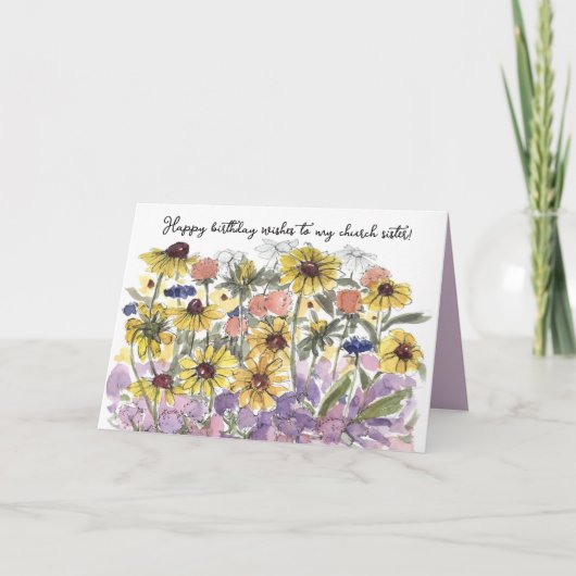 Happy Birthday Church Sister in Christ Religious  Karte (Vorderseite)